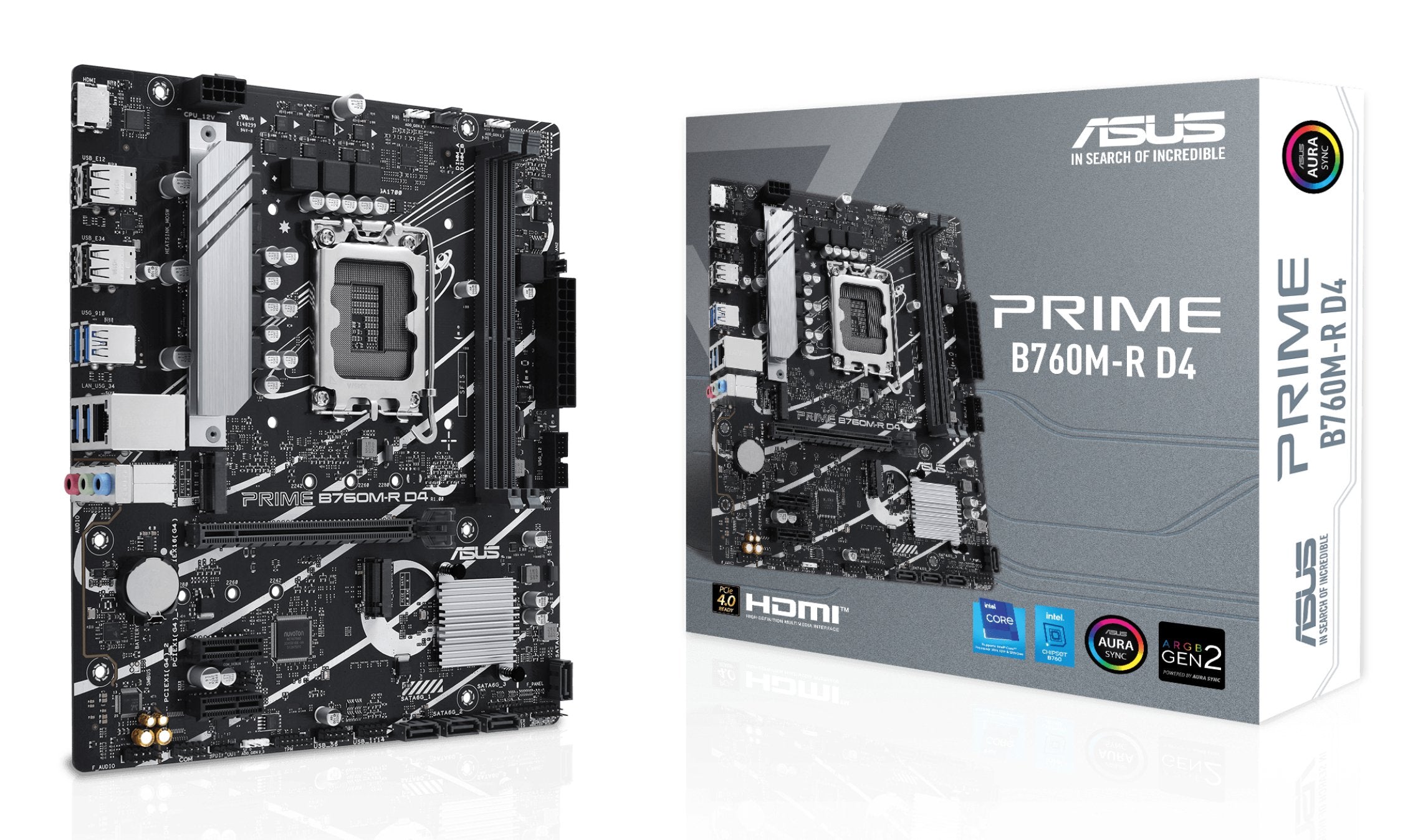 EAN 4711387423769 - ASUS PRIME B760M-R D4 Intel B760 LGA 1700 micro ATX imagen 1