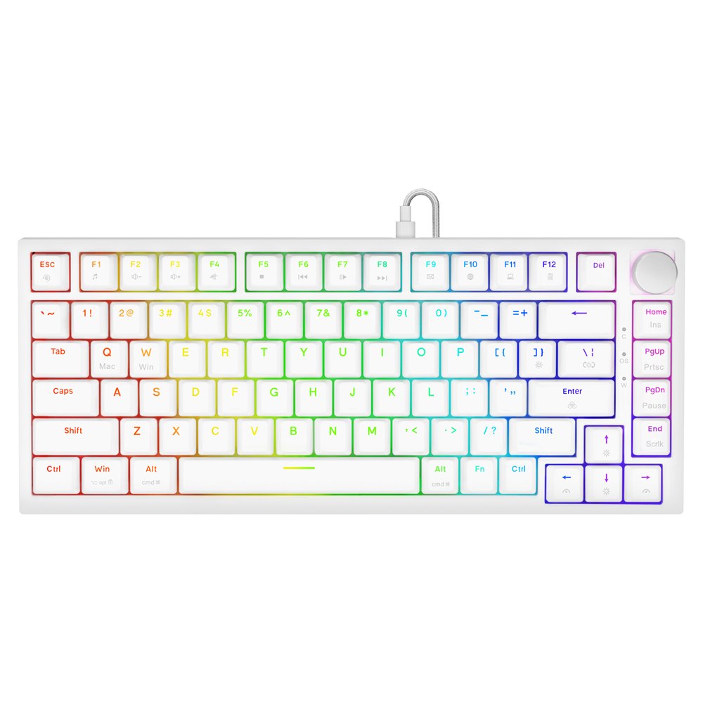 Savio Astral White Jade Teclado Juego Usb Qwerty Internacional De Ee.Uu. Blanco