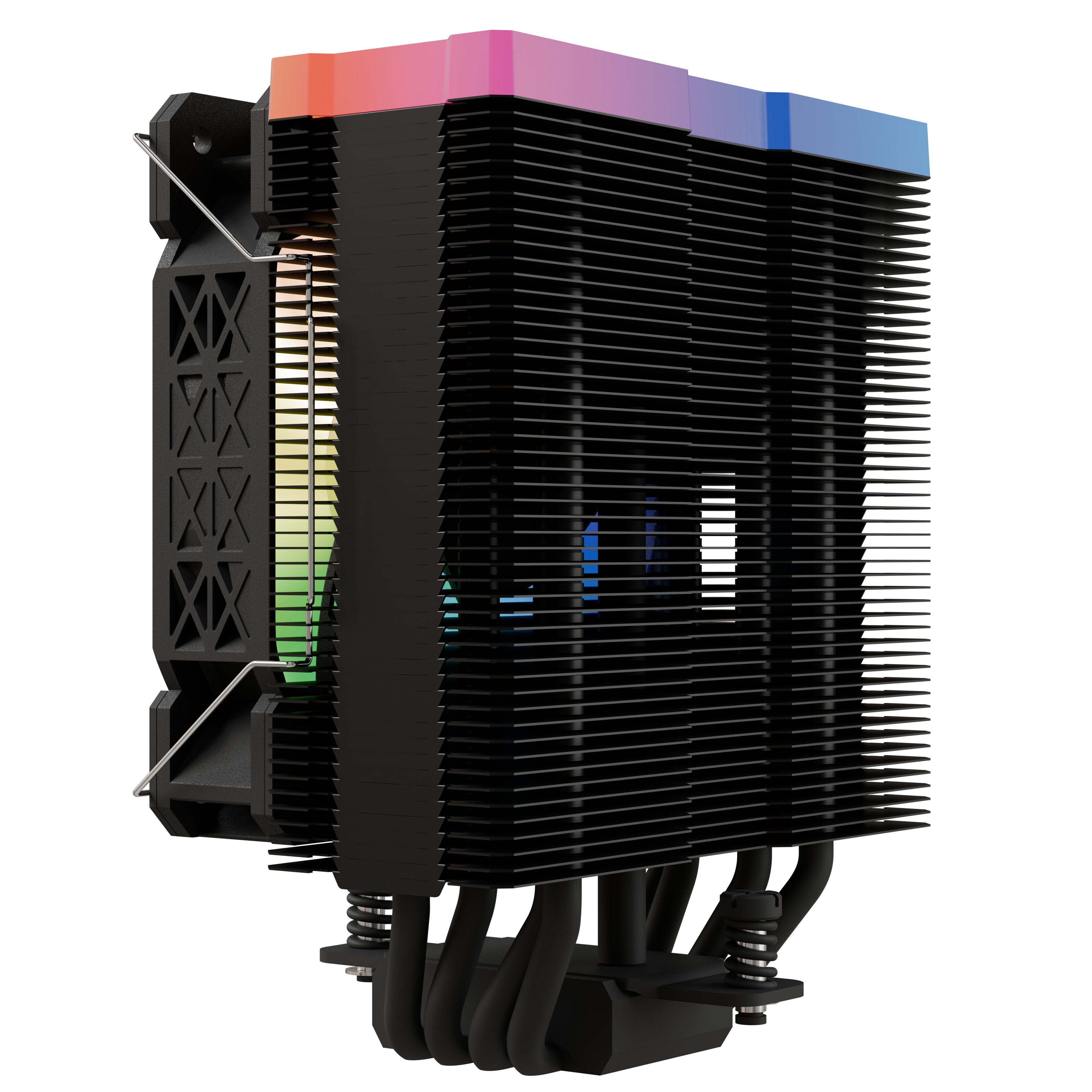 Refrigerador Nfortec Centaurus X2 Disipador Cpu Por Aire 4 Pipes Tdp 210w Negro