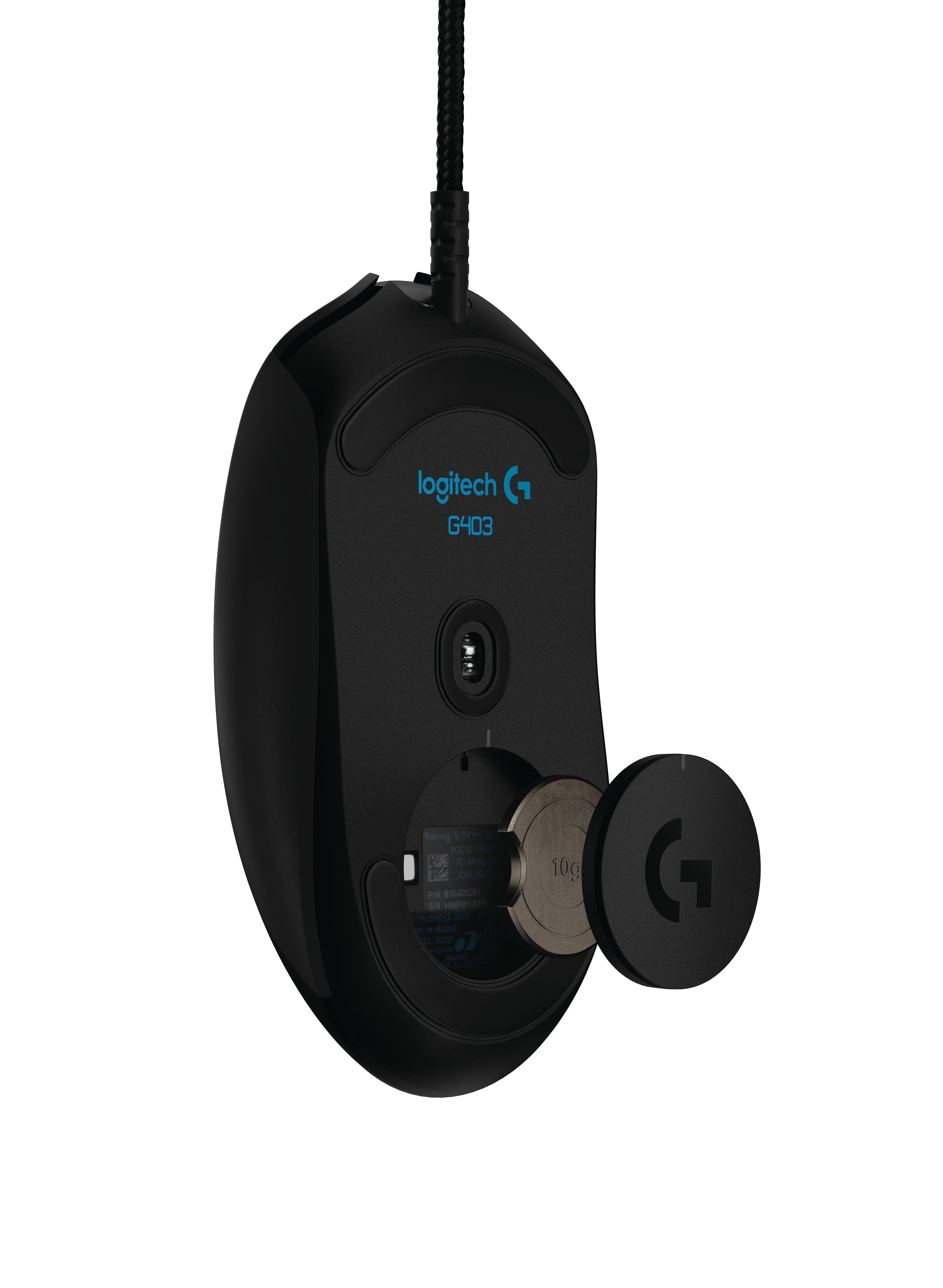 Logitech Raton G403 Usb Optico 12000 Dpi Mano Derecha Negro