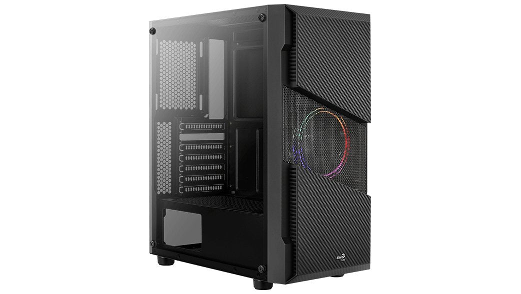Caja Pc Aerocool Menace Saturn Frgb Midi Tower Negro
