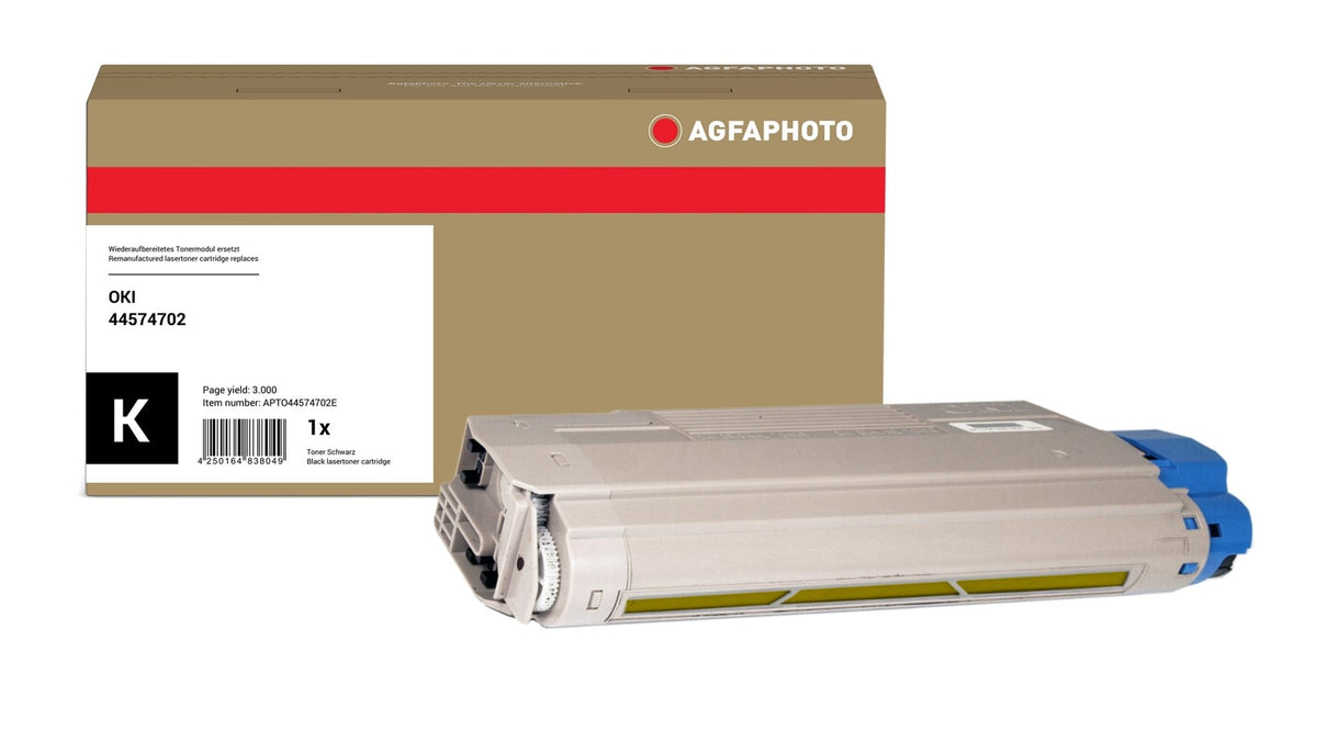 EAN 4250164838049 - AgfaPhoto APTO44574702E cartucho de tóner 1 pieza(s) Compatible Negro imagen 1