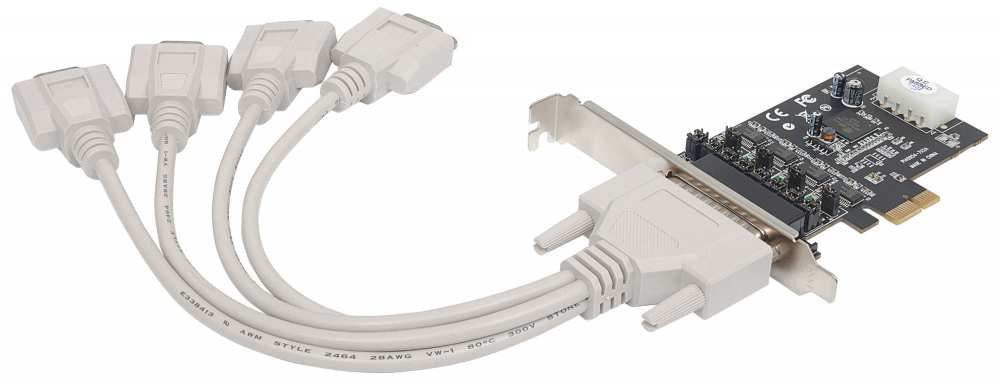 Tarjeta Pci Expres  4 Puertos Rs-232 Manhattan