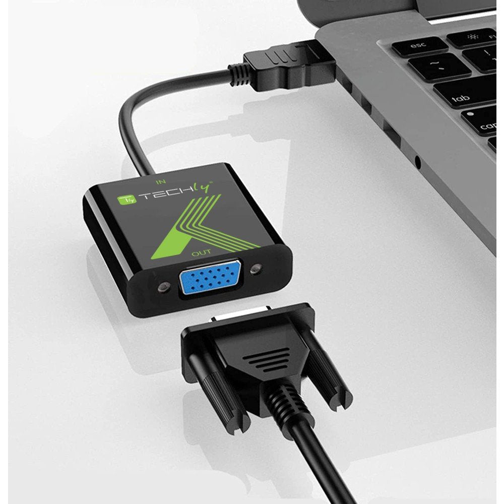 Techly Hdmi -> Vga+3.5mm M/F Negro