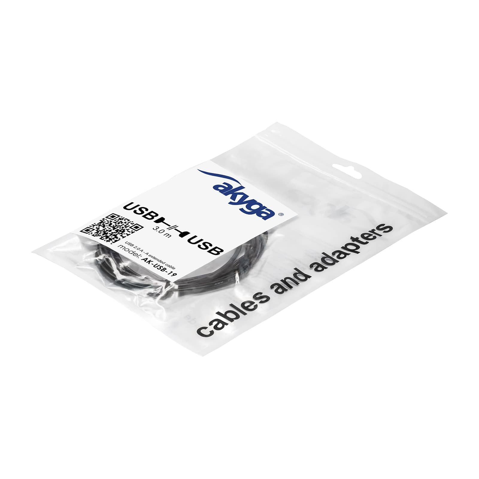 Extension Usb Akyga Ak-Usb-19 Usb 2.0 M/H 3m Negro