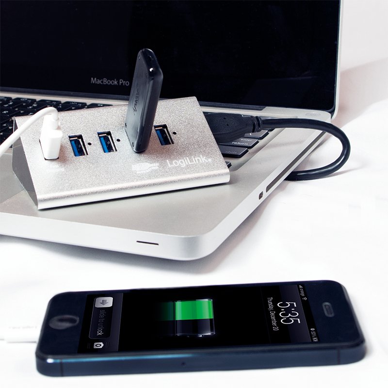 Logilink Ua0227 Hub De Interfaz Usb 3.2 Gen 1 (3.1 Gen 1) Micro-B 5000 Mbit/S Negro