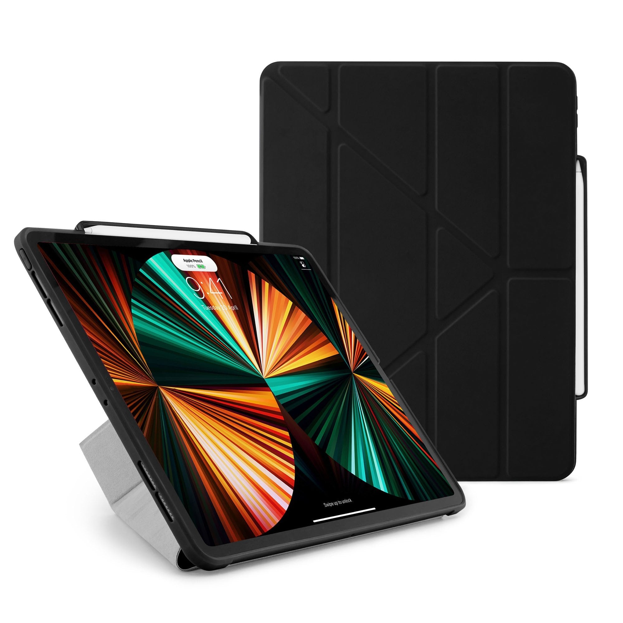 Pipetto Origami No3 Pencil Case Ipad Pro 12.9  (Gen 1-6) Black