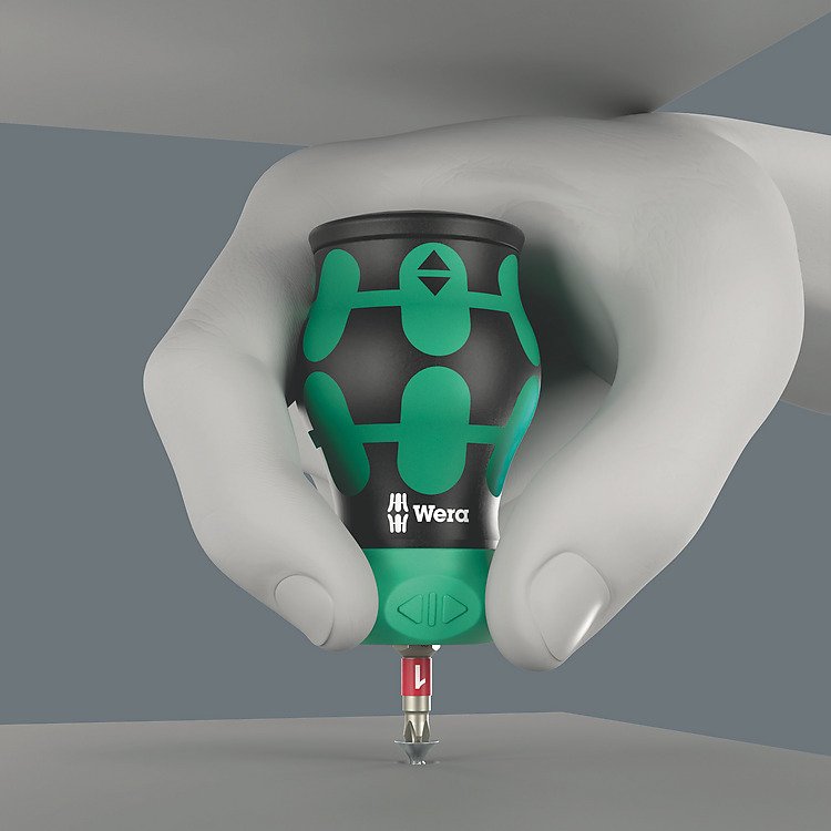 Wera Force Shape Compact Stubby Magazine Ra 1, Bit Set Black/Green, 6 Partes, 1/4 ", Con Función De Trinquete 05008891001