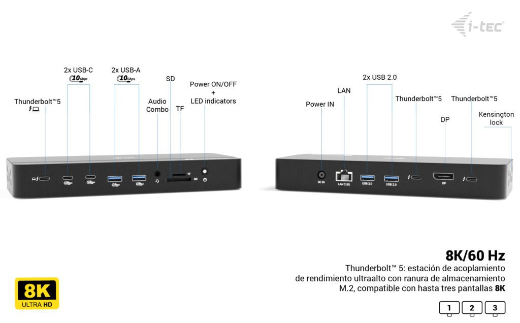 D I-Tec Thunderbolt 5 Dock 3x Lcd