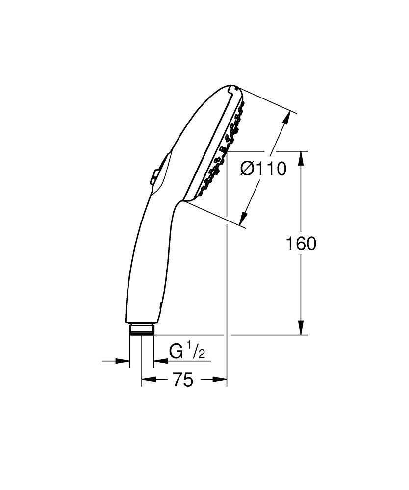 Grohe Tempesta 110 Handbrause 3 Strahlarten