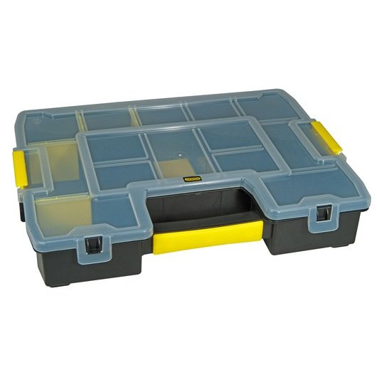 Caja De Herramientas Stanley 1-97-483 Pieza Pequeña Y  Caja Para Piezas Pequeñas Nylon Negro, Transparente, Amarillo Negro/Amarillo, Caja Para Piezas Pequeñas, Nylon, Negro, Transparente, Amarillo, 67 Mm, 375 Mm, 292 Mm