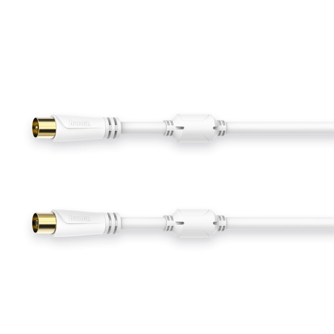 Hama Essential Cable Coaxial De Antena Macho/Hembra - Longitud 0.75m - Terminales Chapados En Oro - Triple Blindaje -