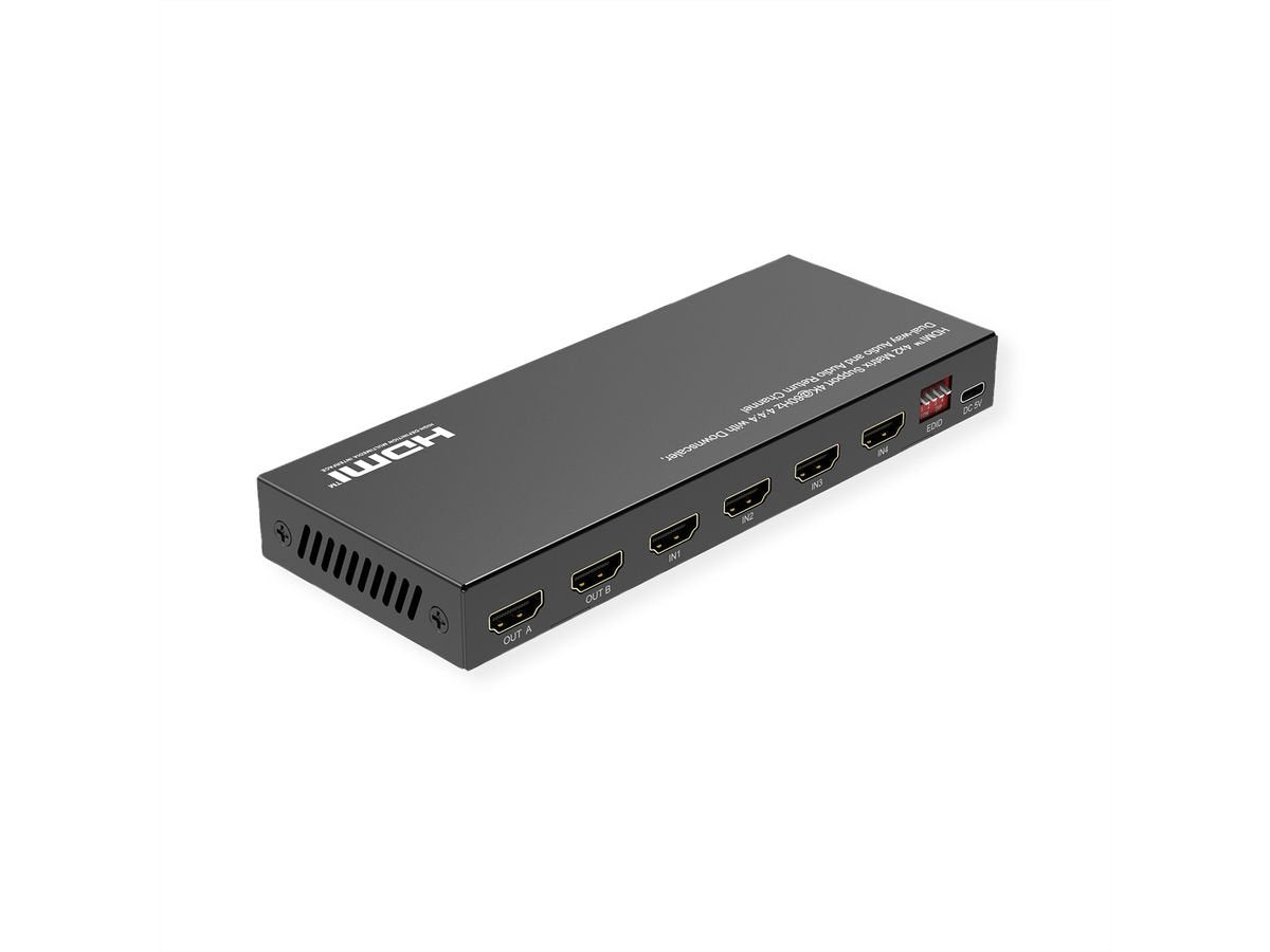 Value 4k Hdmi Matrix Switch, 4 X 2, Mit Fernbedienung