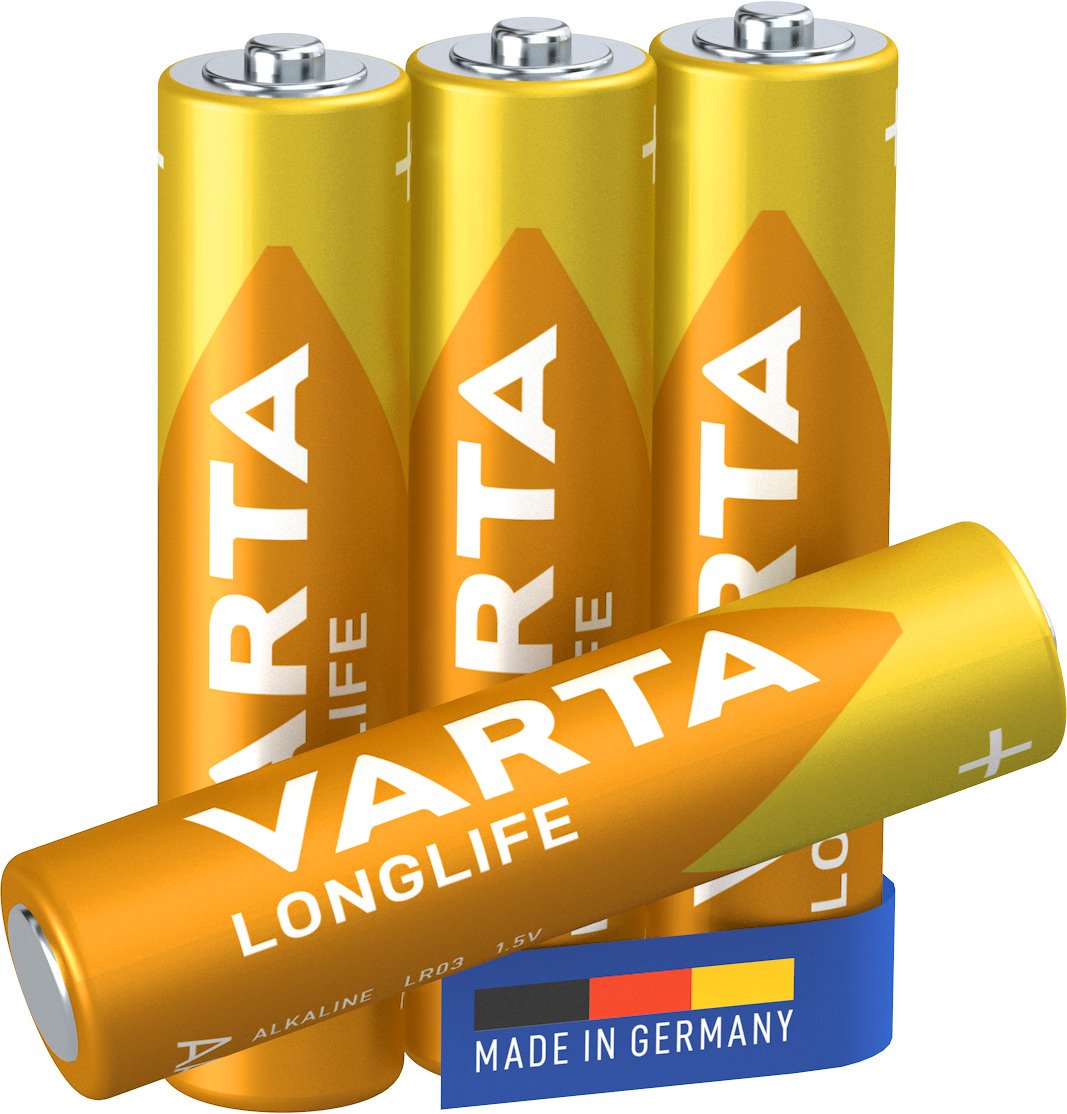 Pila Alcalina Varta Longlife Tipo Aaa Lr03 Pack 4