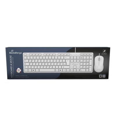 EAN 4260664878773 - MediaRange MROS276 teclado Ratón incluido Hogar / Oficina USB QWERTZ Alemán Blanco imagen 2