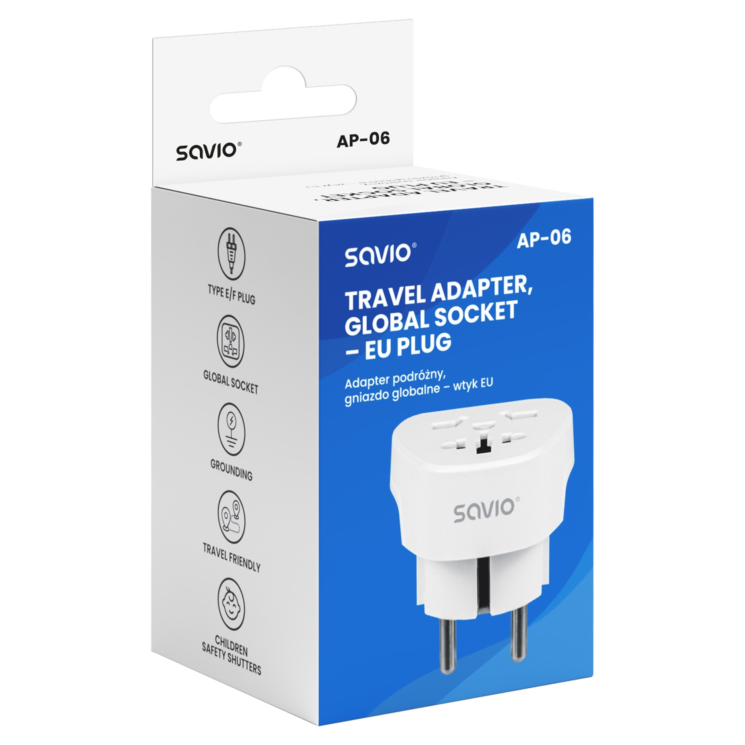 Savio Ap-06 Adaptador E Inversor De Corriente Universal 3750 W Blanco