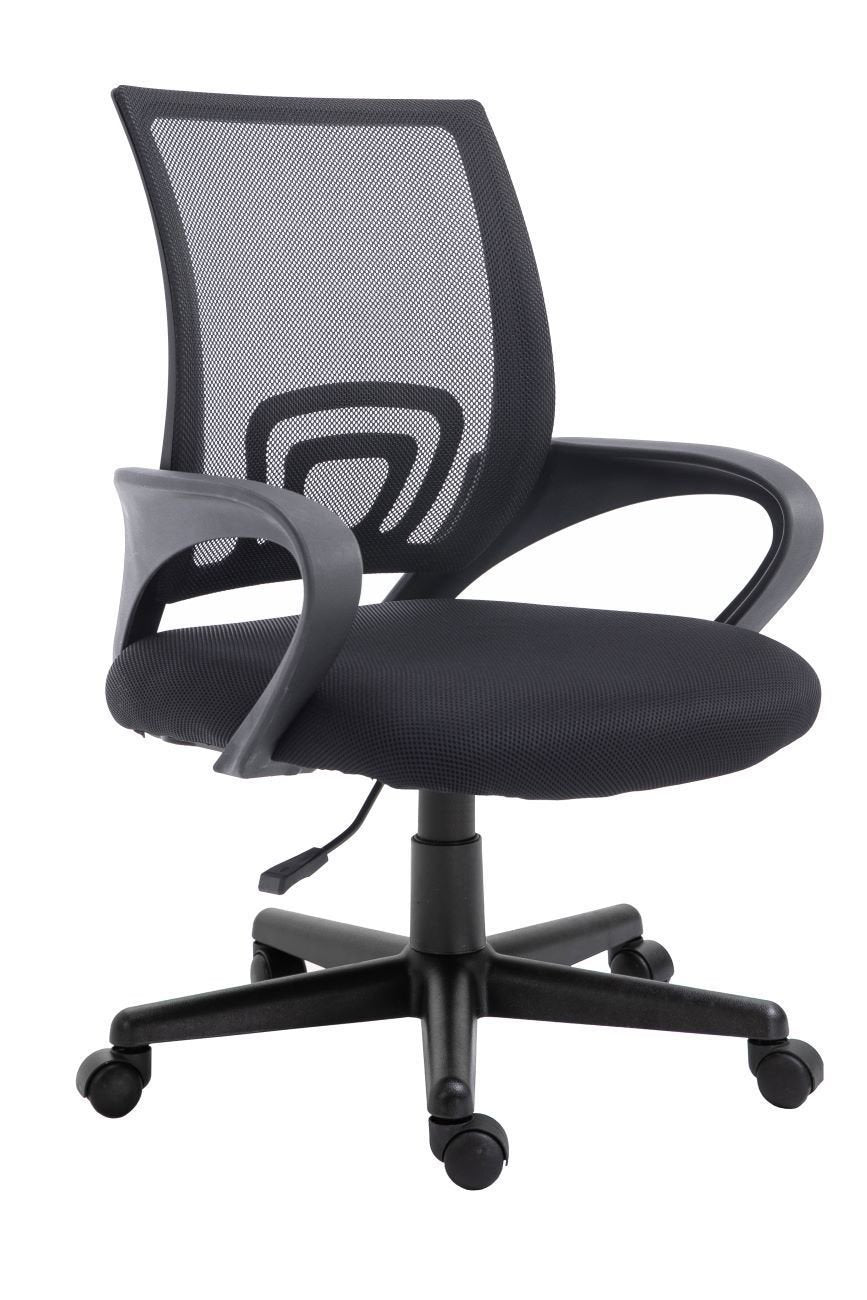 Silla De Oficina Equip De Malla Color Negro Recubrimiento Pu De Alta Calidad Diseño Ergonomico