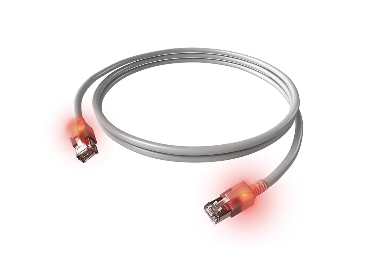 Cable  Easylan Dualboot Led De Red Rj45 S Ftp Kat.6a Class Ea Mit Sacon Stecker Lsoh Grau 1.5m