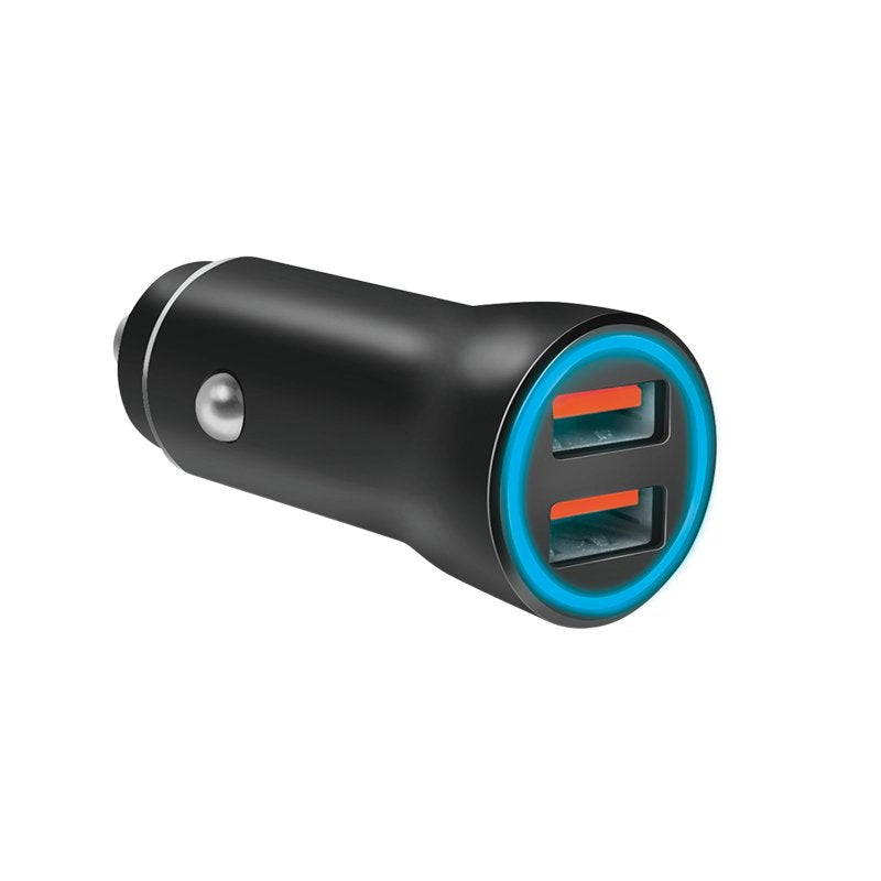Logilink Car Charger, 2 Port, 10.5w, Illuminated, Negro