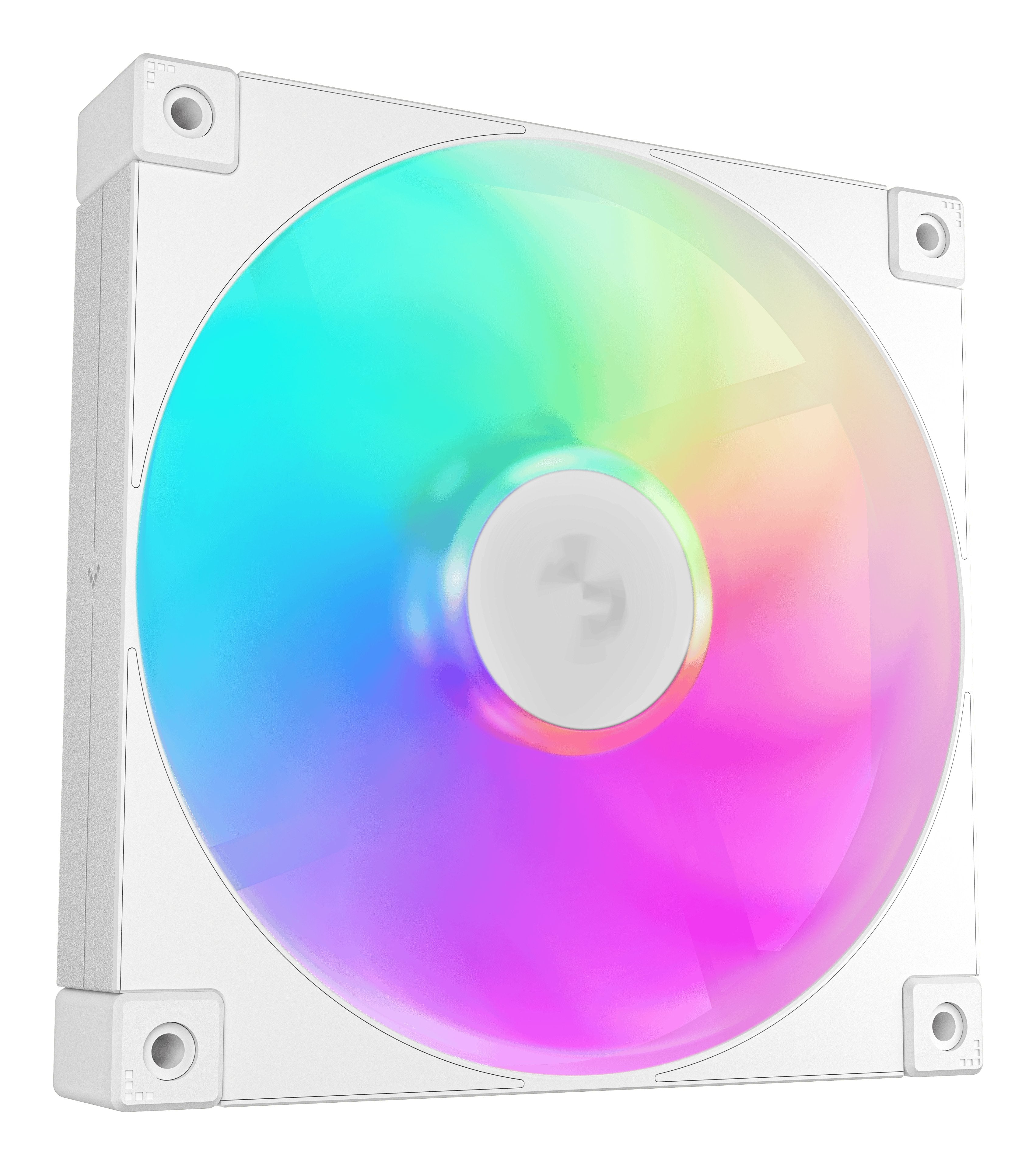 Ventilador Pc Deepcool Fd14 Argb Wh 140x140x25 Paquete De 3, 140 Mm R-Fd14-Whapn3-G
