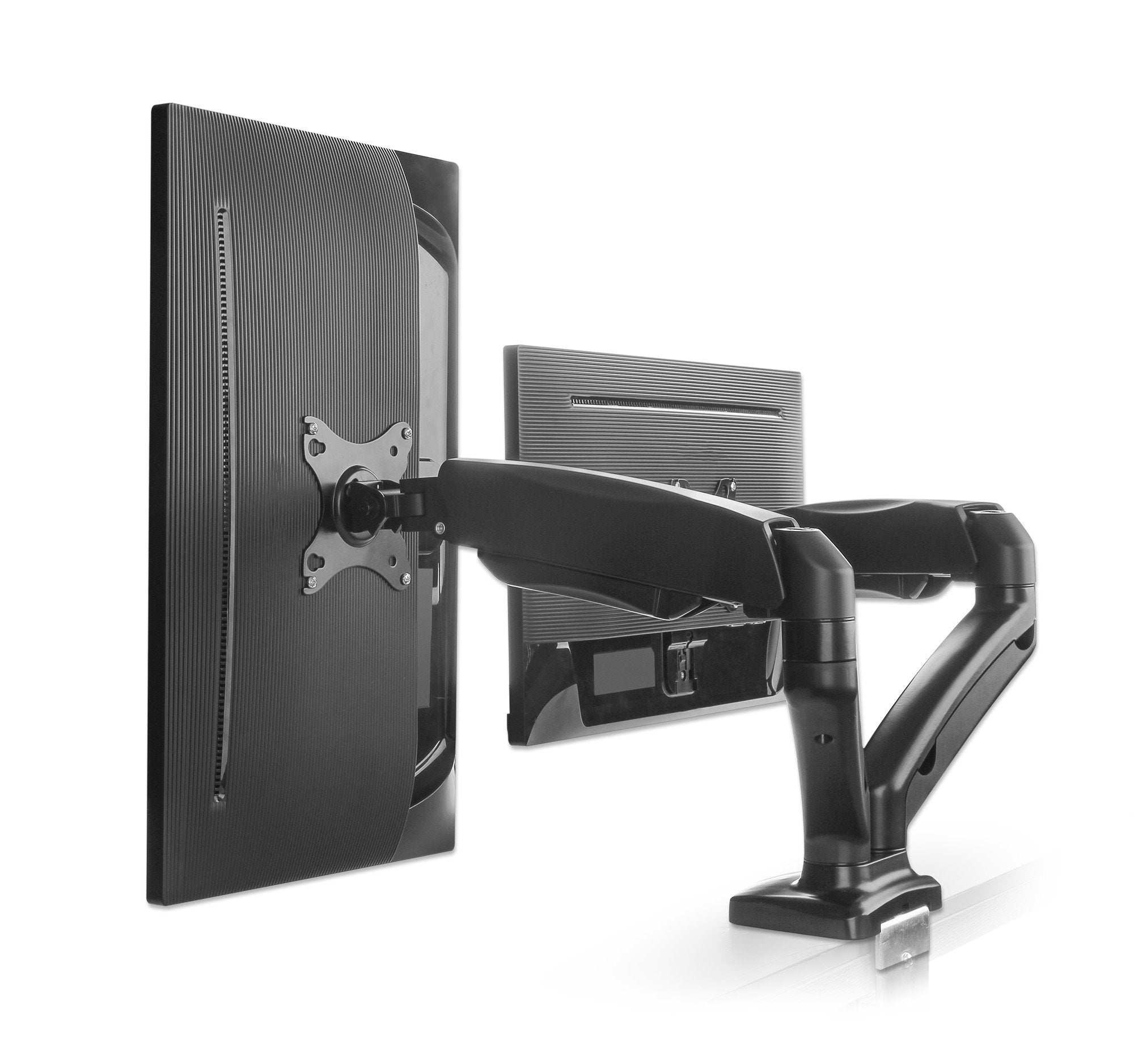 Manhattan 2-Fach Monitorhalterung Gasdruck Aluminium