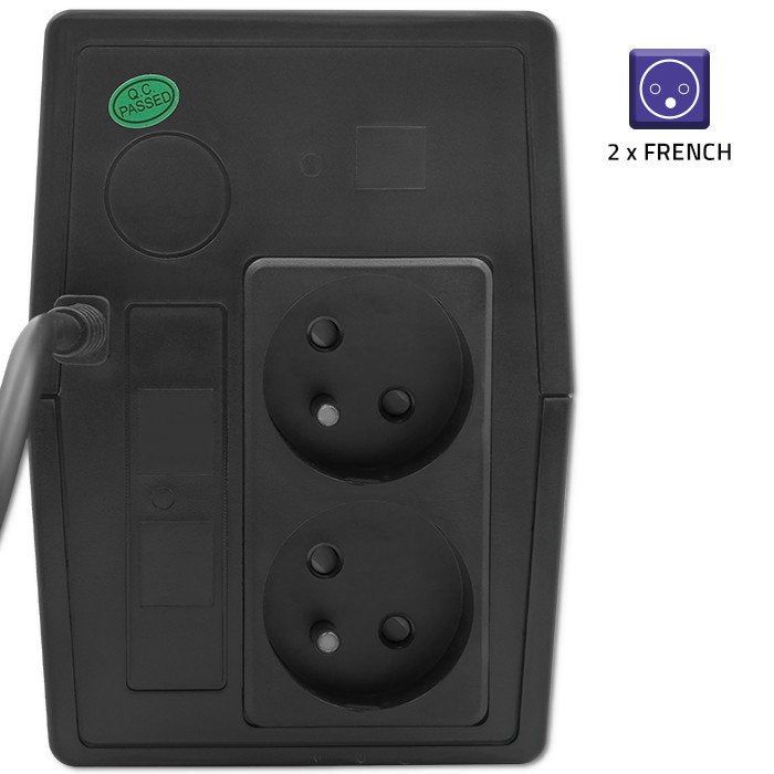EAN 5901878537733 - Qoltec 53773 sistema de alimentación ininterrumpida (UPS) Línea interactiva 0,85 kVA 480 W 1 salidas AC imagen 5