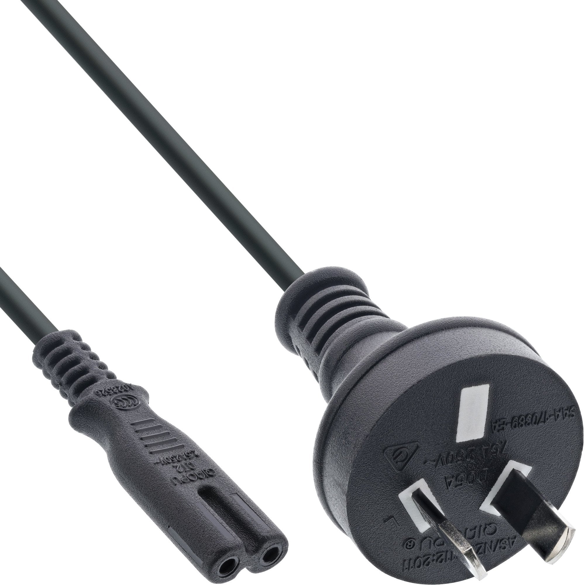 Cable De Alimentación Inline Tipo I Australia / Nz A Euro 8 C7 Enchufe 1,8 M