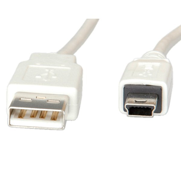 Cable Value Usb 2.0 Typ A - 5-Pin Mini Weiss 1,8m