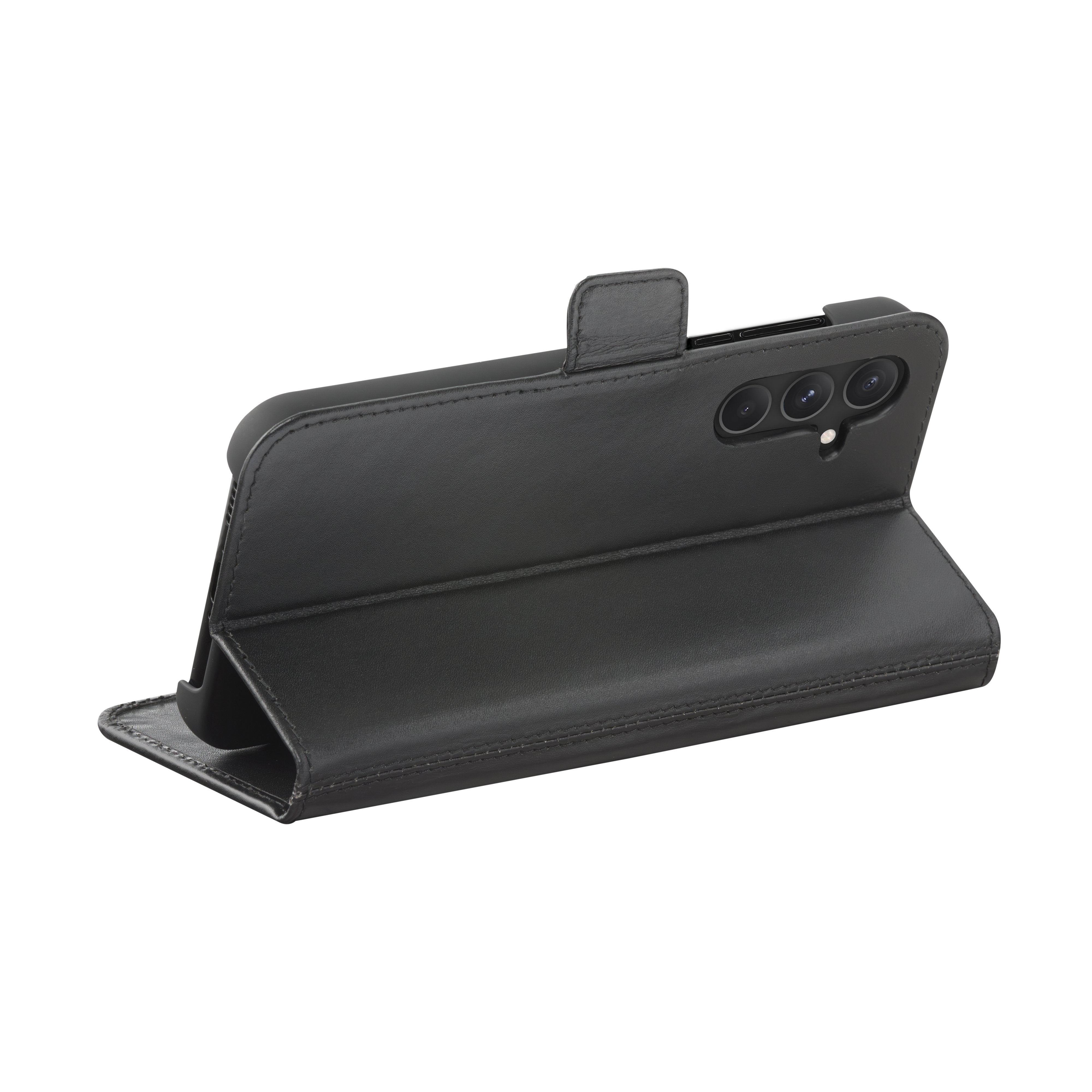 Dbramante1928 Copenhagen Funda Con Tapa Para Teléfono Móvil Cuero De Grano Entero Negro Para Samsung Galaxy A55