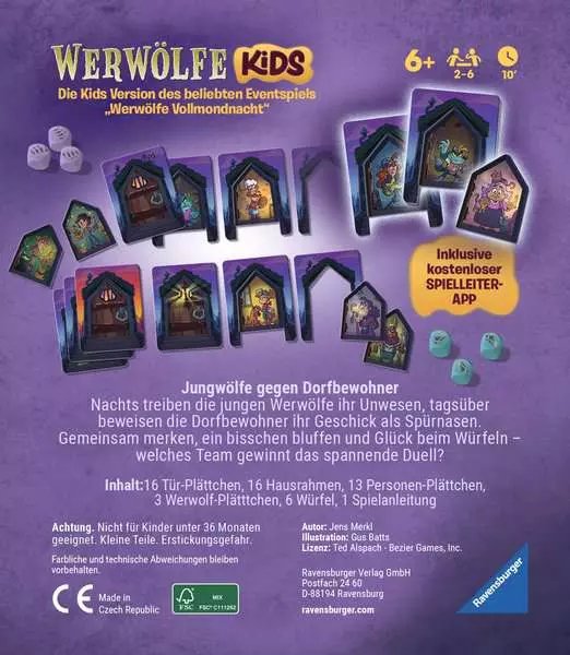 Ravensburger Werewolves - Noche De Los Jóvenes Lobos, Juego De Cartas 22692