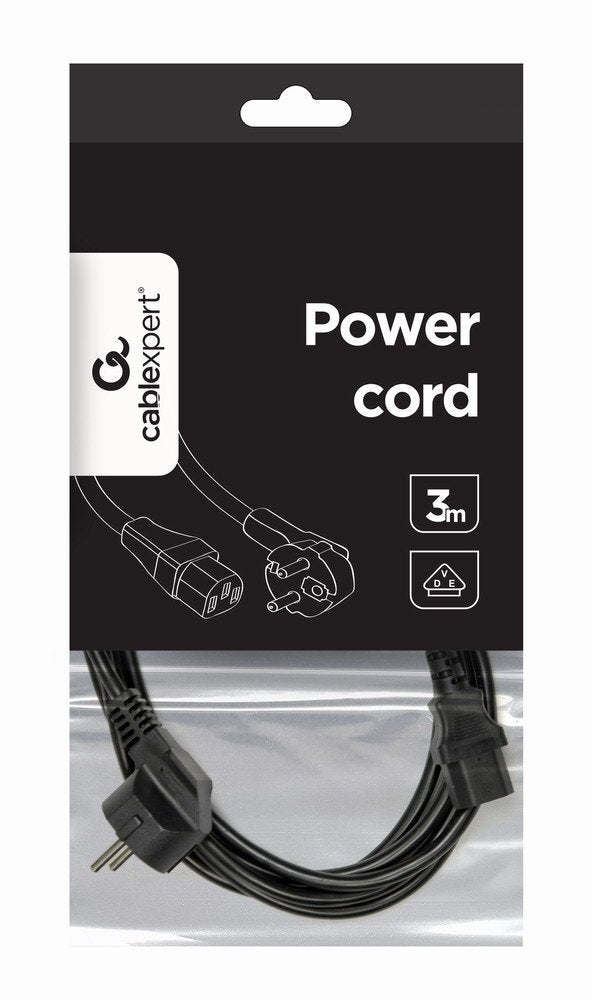 Gembird Cable De Alimentacion Schuco A C13 3m Negro  Pc-186-Vde-3m