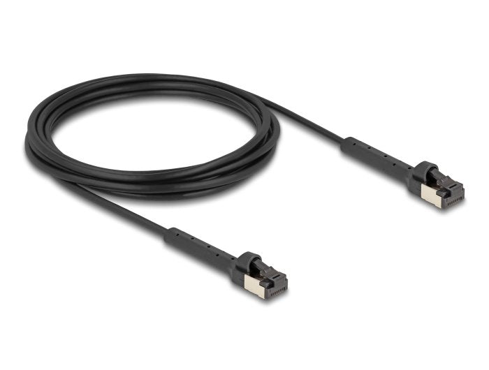 Delock Rj45 Slim Netzwerkcable Cat.6a U Ftp Winkelbar Schwarz 3 M