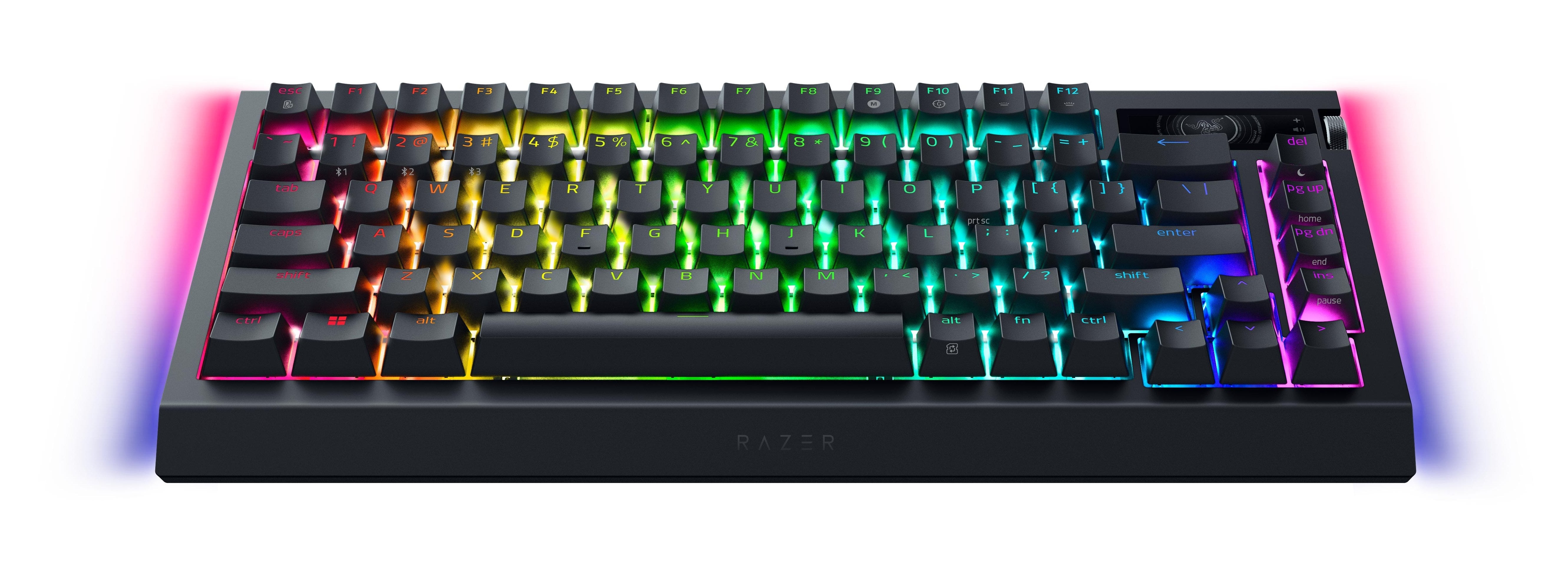 Razer Blackwidow V4 Pro 75% Mechanical Gaming Keyboard, Us Layout, Wireless, Black