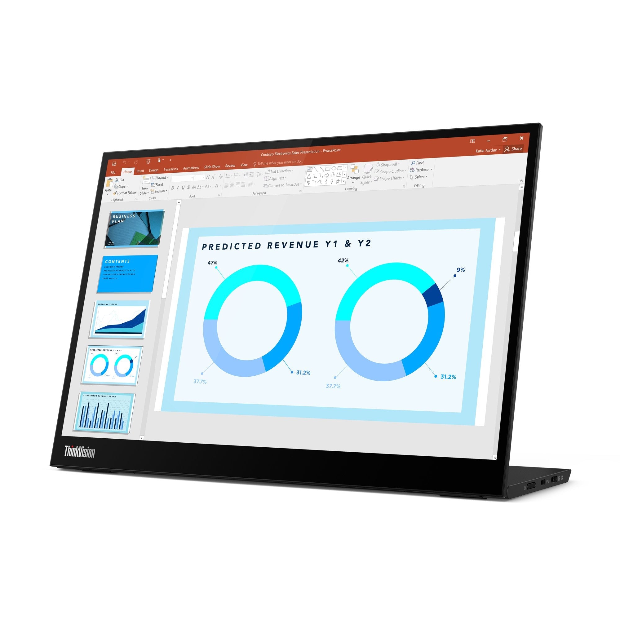 EAN 0196380023057 - Lenovo ThinkVision M14d LED display 35,6 cm (14") 2240 x 1400 Pixeles 2.2K Negro imagen 5