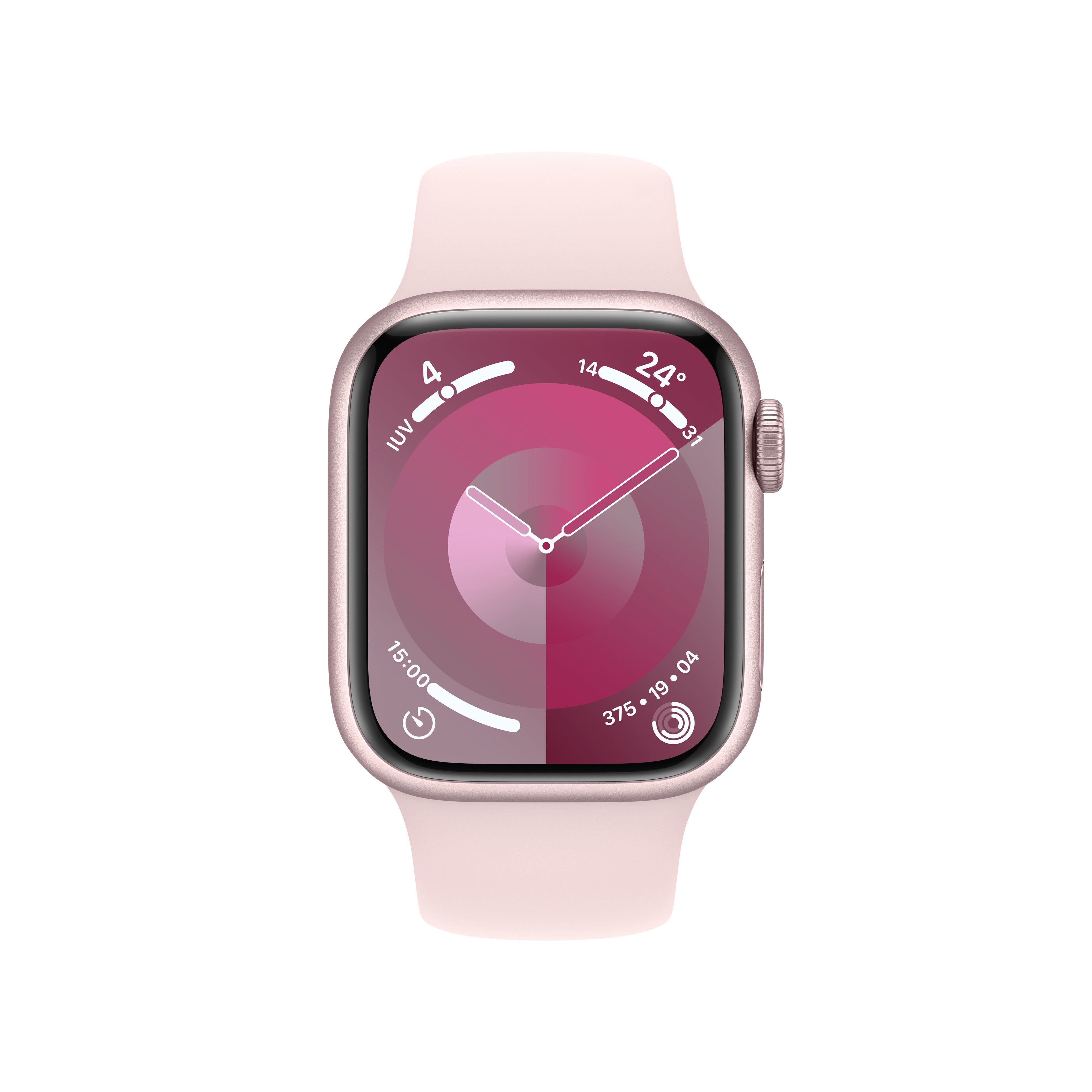 Apple Watch Series 9 Gps Cellular 41mm Caja De Aluminio Rosa Correa Deportiva Rosa Claro S M