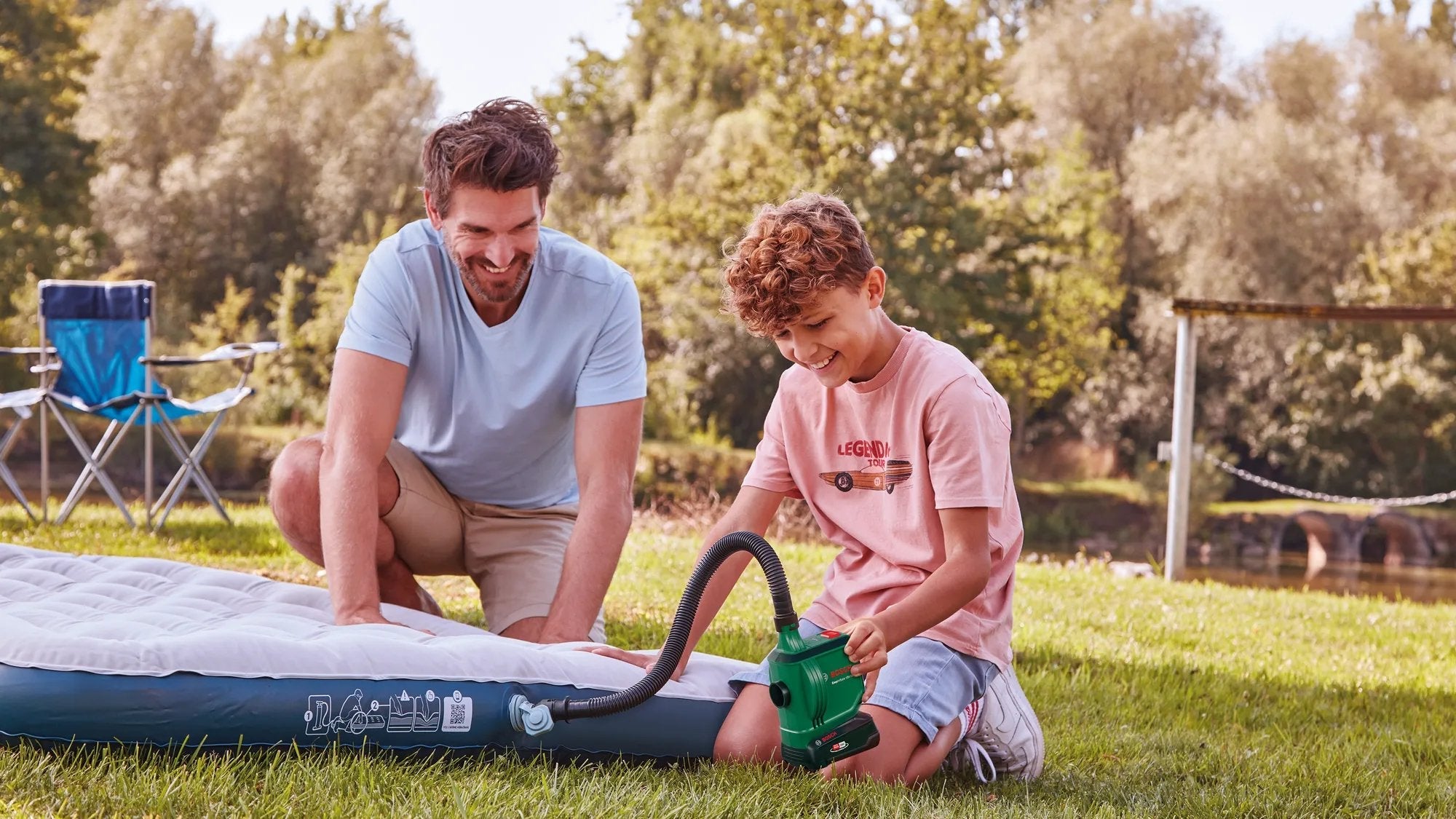 Bomba De Aire Inalámbrica Bosch Easyinflate 18v-500 Solo, 18volt Verde/Negro, Sin Batería Ni Cargador, Power For All Alliance