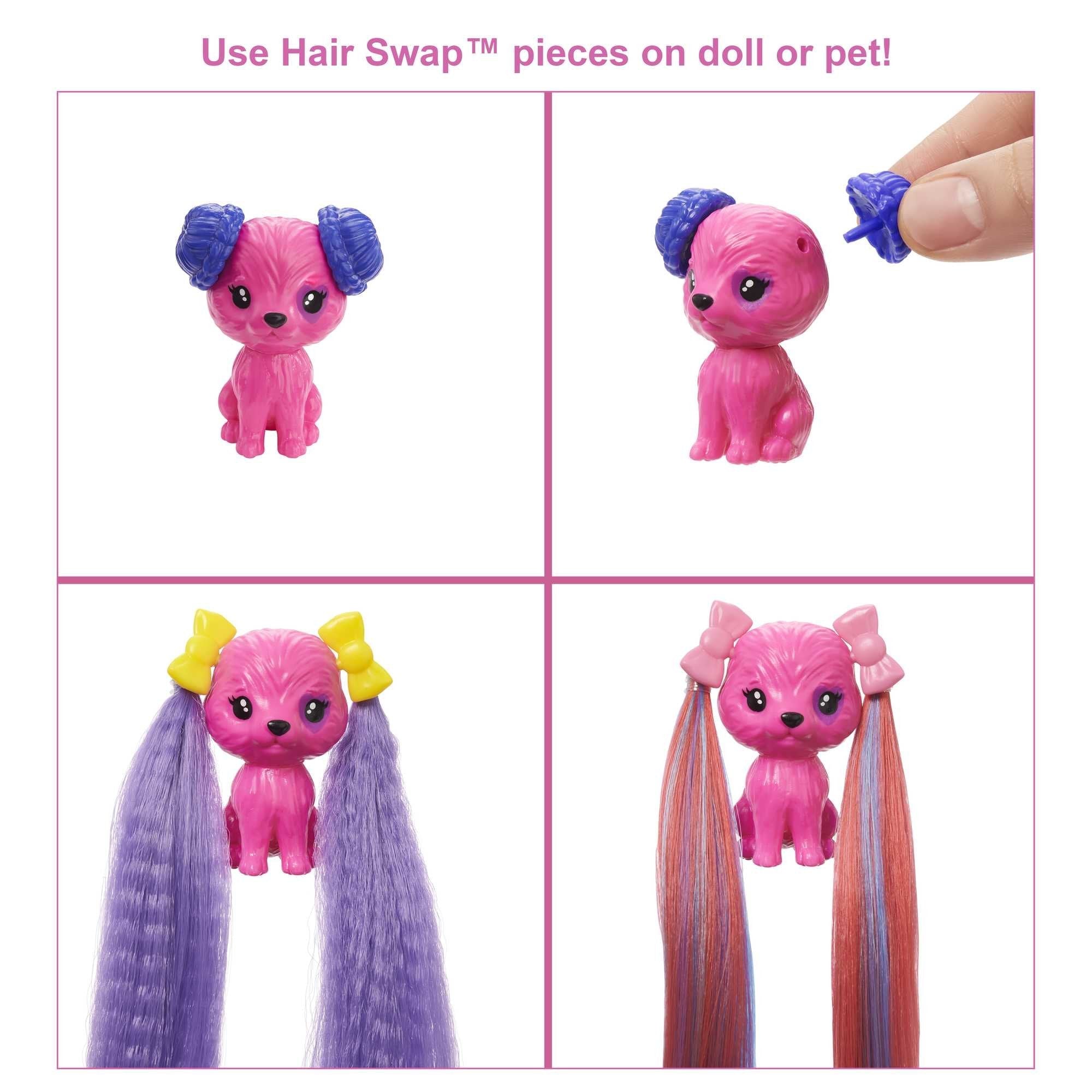 Mattel Barbie Color Revela Brillo! Muñeco Cambio De Pelo Azul Purpurina Con 25 Sorpresas