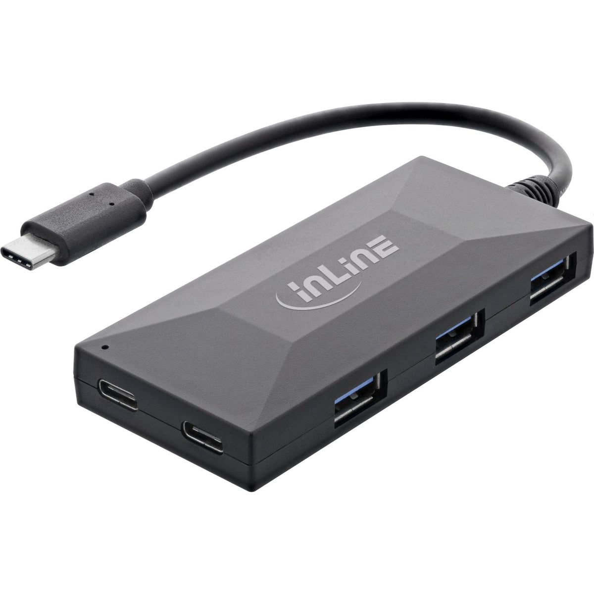 Inline Usb 3.2 Gen.1 Otg Hub, Usb Tipo C A 2 Puertos Tipo C Y 3 Puertos Tipo A, Sin Fuente De Alimentación