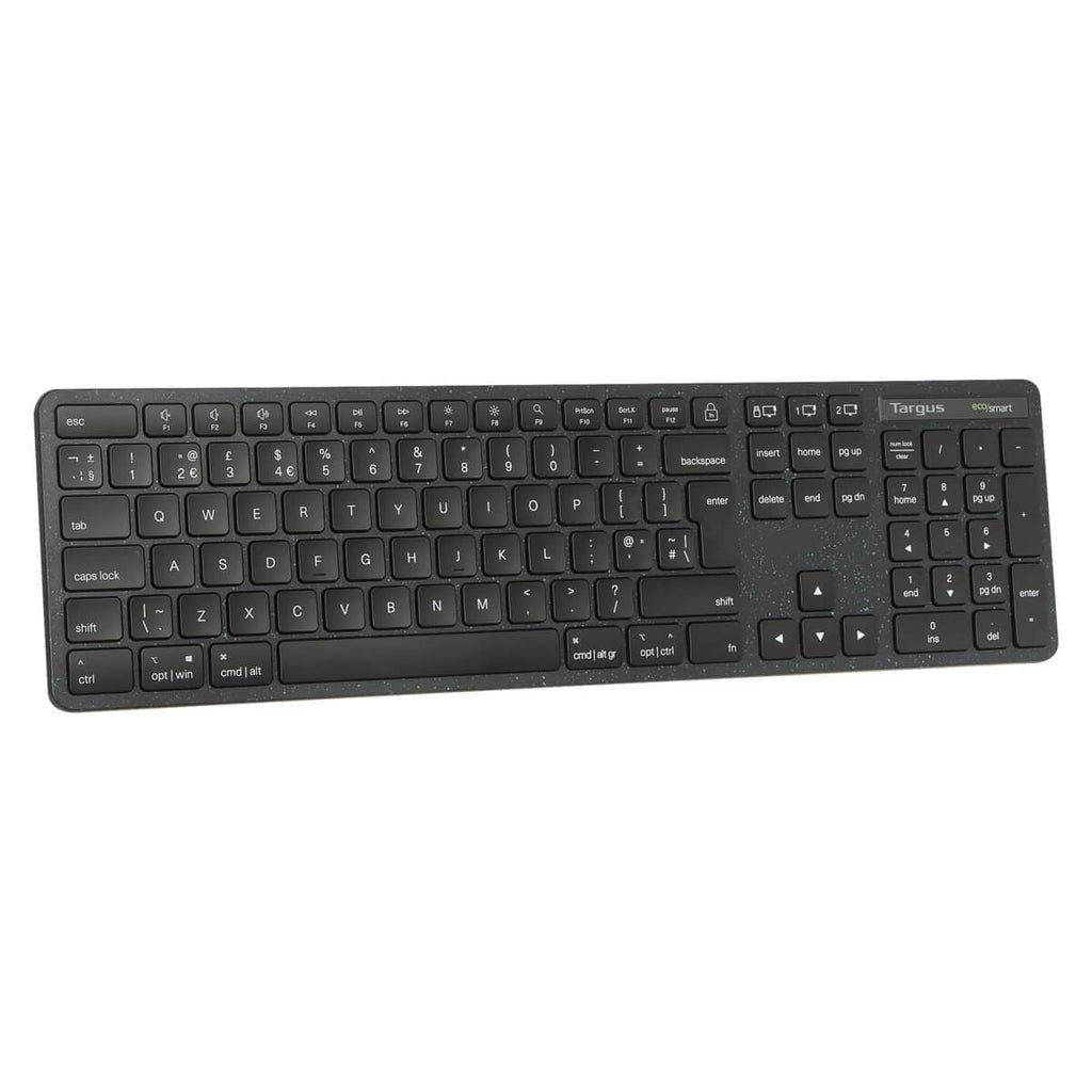 Targus Ecosmart Teclado Full Size Antimicrobiano Inalámbrico Bluetooth 5.0 2.4 Ghz Qwerty Reino Unido Negro