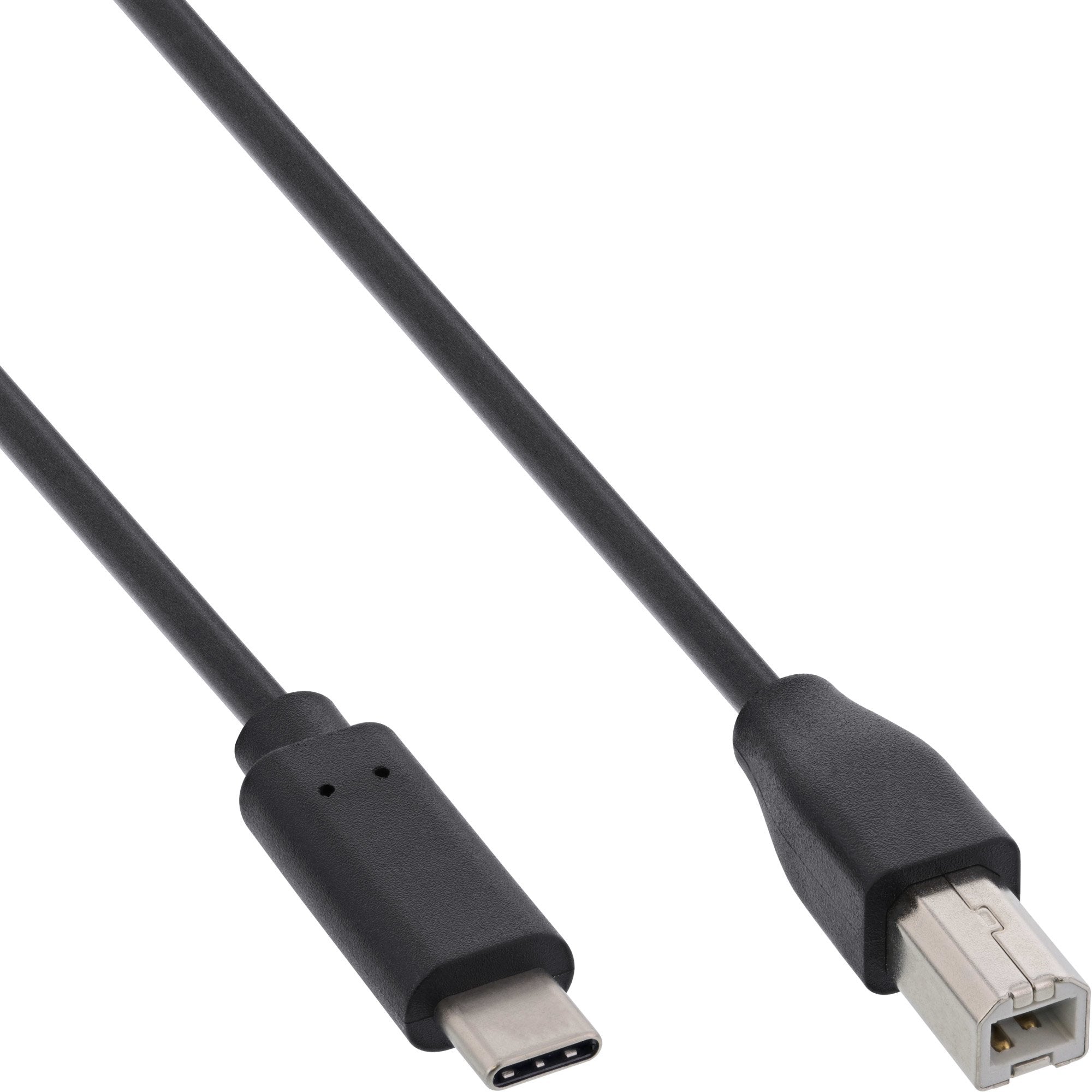 Cable Inline Usb 2.0, Tipo C Macho A B Macho, Negro, 2 M