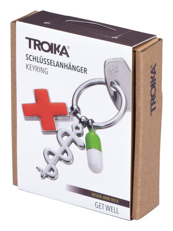 EAN 4024024110367 - TROIKA GET WELL Llavero de anilla Multicolor, Plata imagen 4