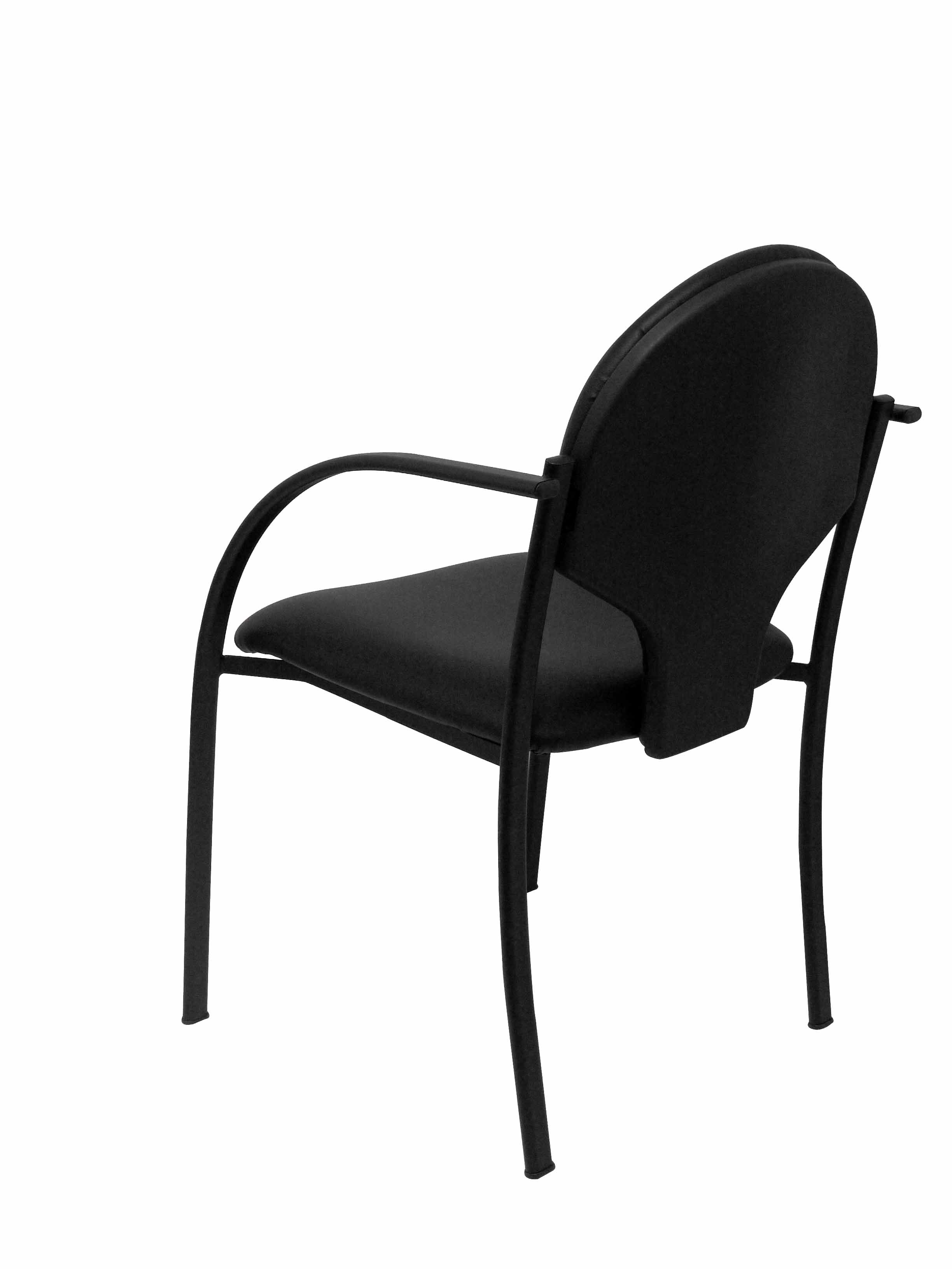 Pack 2 Sillas Hellin Chasis Negro Similpiel Negro