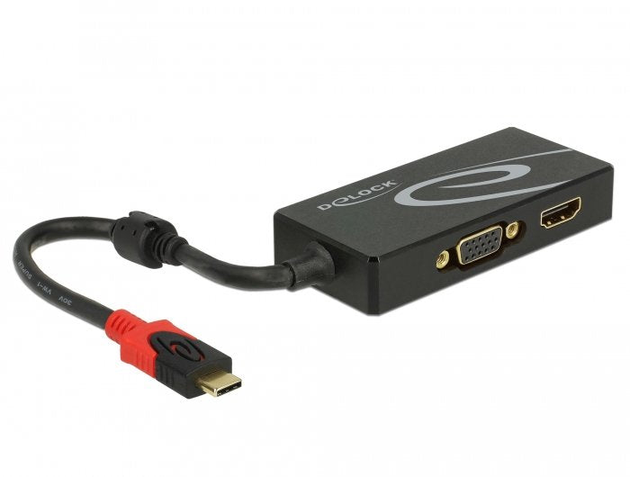 Usb Type-C Splitter (Dp Alt Mode) > 1 X Hdmi + 1 X Vga Out