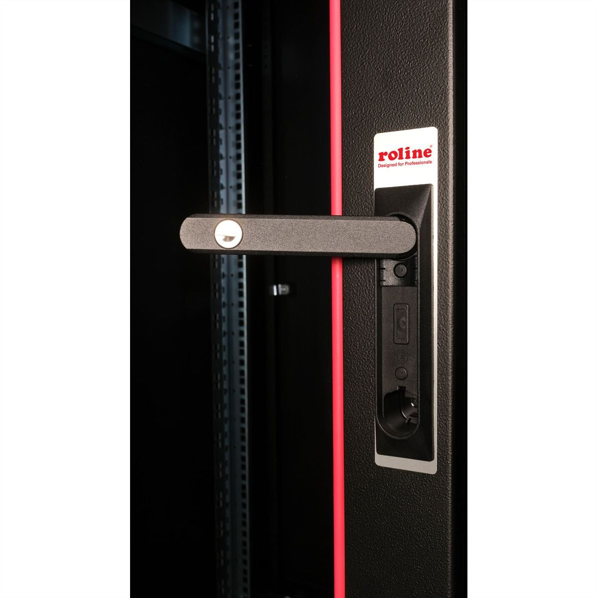 Roline 19-Zoll Netzwerkschrank Pro 22 He, 600x600 Bxt Glastr Schwarz