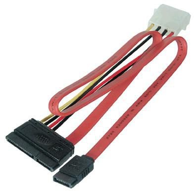 Microconnect Sata 15+7pin/4+7pin 0,34 M