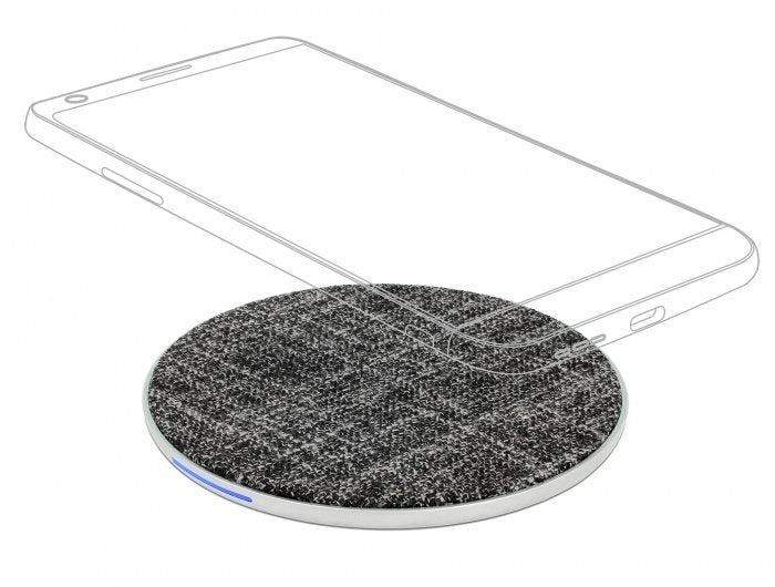 Delock Mobile Qi Kabellose Schnelllade-Station 7,5 + 10 W Metall