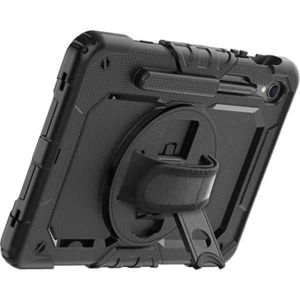 Funda Tablet Samsung Galaxy Tab S9/S9 Fe Shockproof Rotating 360º Just In Case Cubierta Protectora/ Compatible Samsung Galaxy Tab S9 - S9 Fe/ Soporte Giratorio/ Correa De Mano-Hombro/ Negro