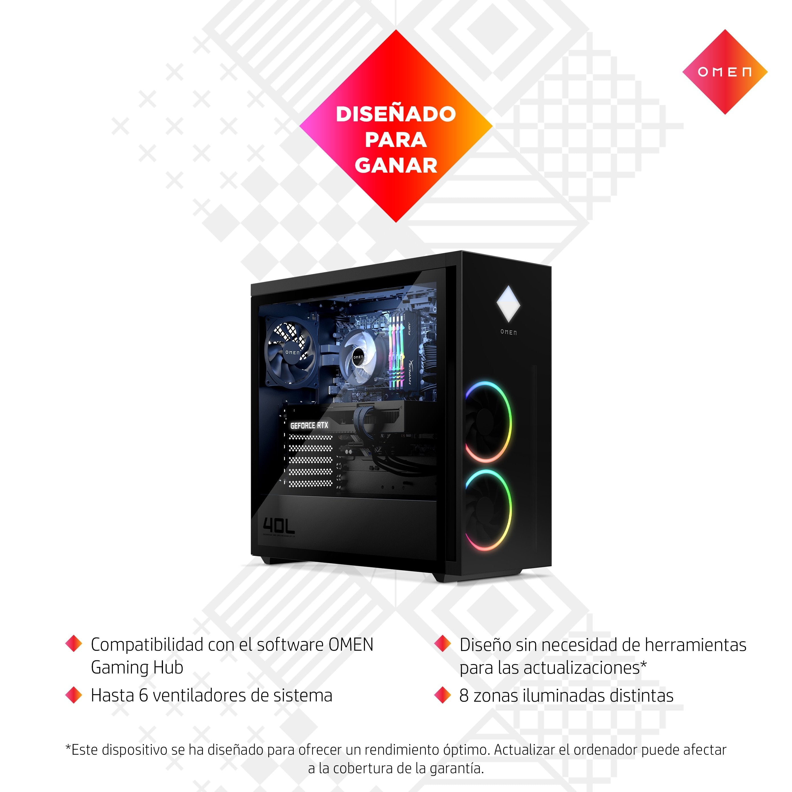 EAN 196188868843 - HP OMEN 40L GT21-0030ns AMD Ryzen™ 7 5800X 16 GB DDR4-SDRAM 1 TB SSD NVIDIA GeForce RTX 3060 Ti FreeDOS To imagen 9