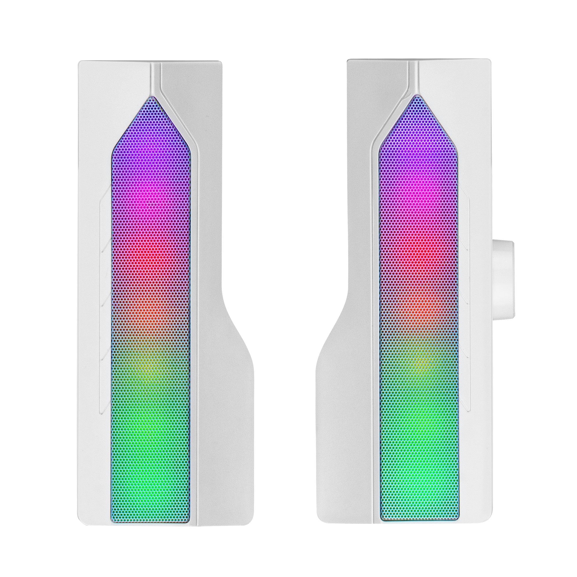 Altavoces Barra De Sonido Con Bluetooth Mars Gaming Msduo 15w 2.0 Blancos