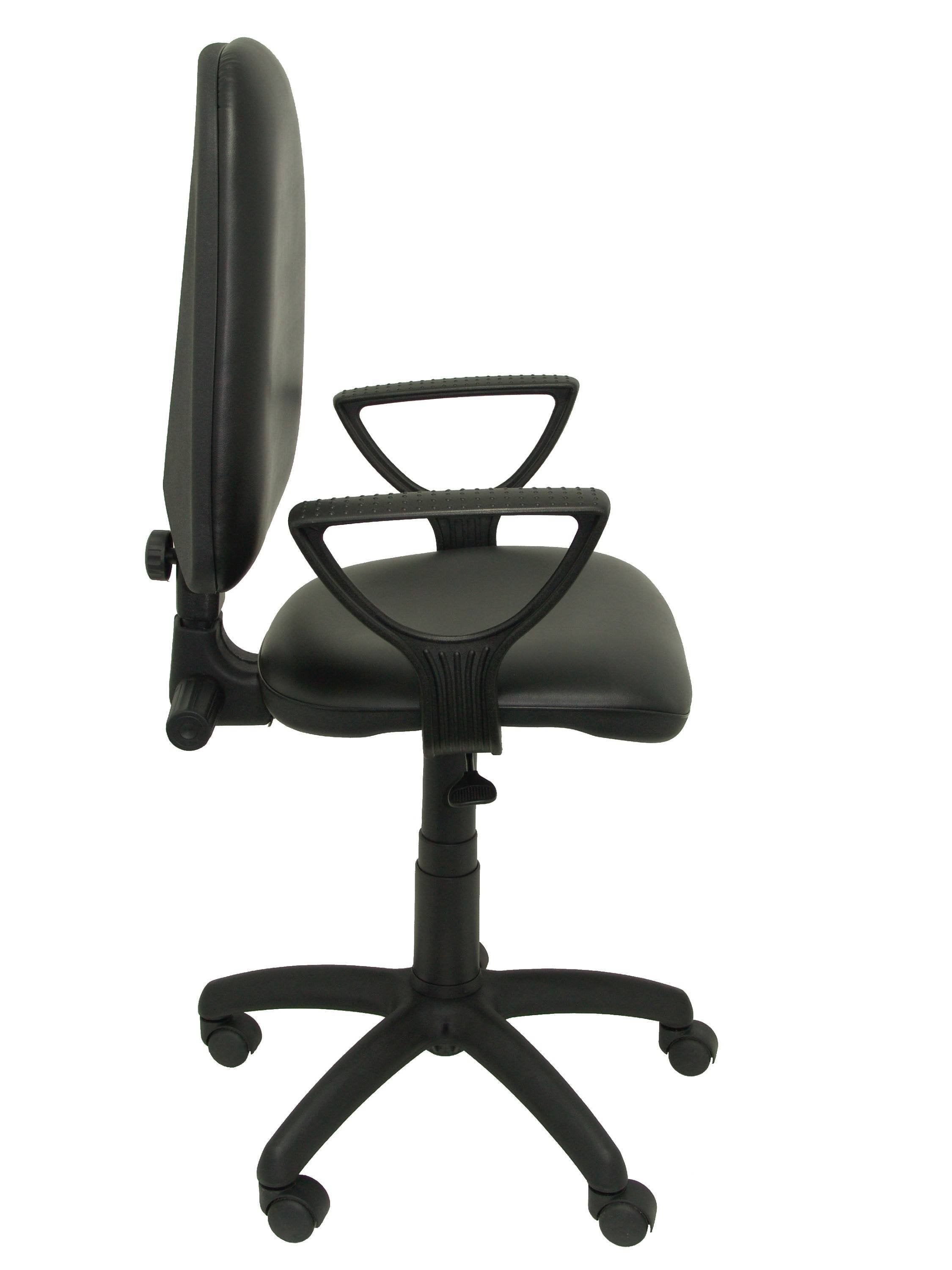 Silla Ayna Similpiel Negro Con Brazos